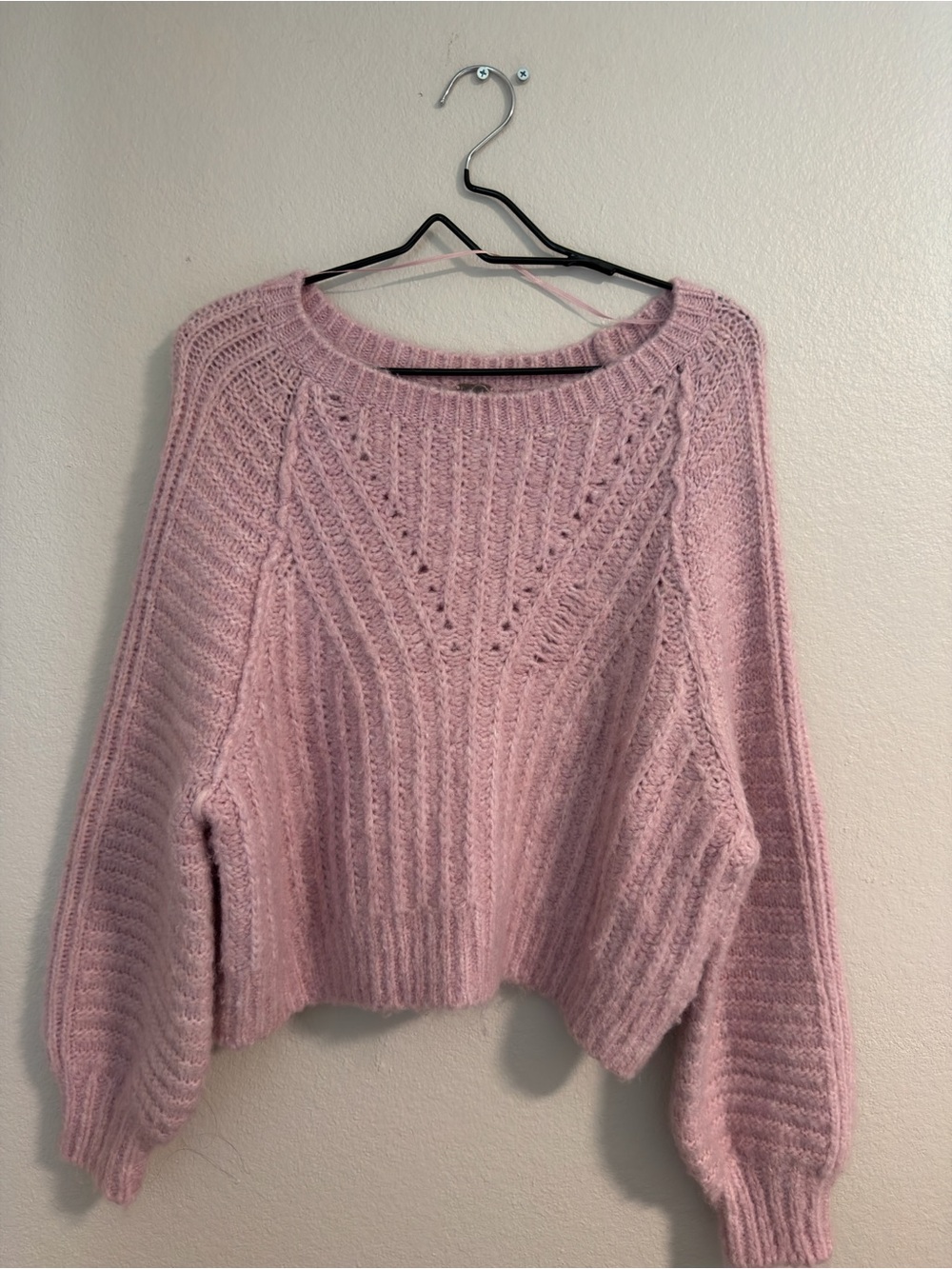 Free People Blush Pink Crewneck Sweater